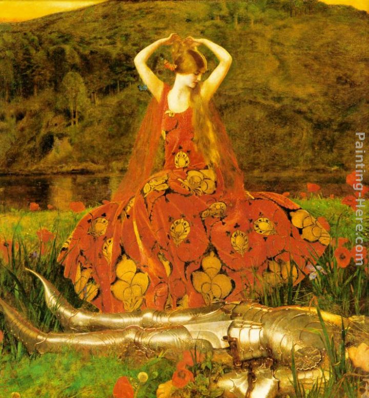 La Belle Dam Sans Merci painting - Frank Cadogan Cowper La Belle Dam Sans Merci art painting